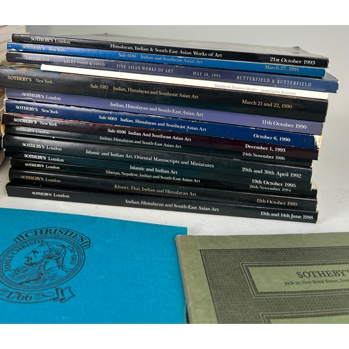 127 - A LARGE COLLECTION OF ASIAN ART CATALOGUES FROM SOTHEBY'S, CHRISTIES, SPINK AND OTHER AUCTION HOUSES... 