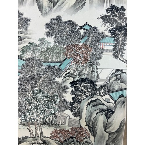 76 - AFTER 17TH CENTURY WANG SHI GU 

Painting 113cm x 61cm 

Scroll 158cm x 73cm