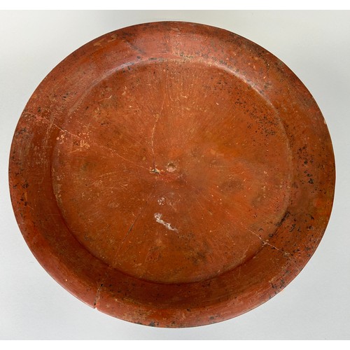 9 - AN ETRUSCAN IMPASTO RED POLISHED TRIPOD DISH CIRCA 6TH CENTURY B.C. 

34.3cm x 14.9cm

Purchased at ... 