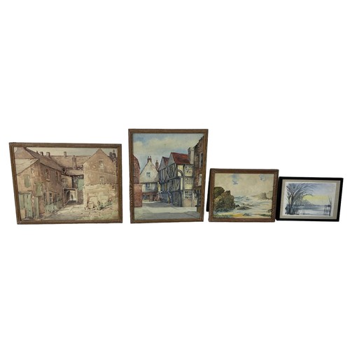 319 - A GROUP OF FOUR WATERCOLOURS (4), 

To include two signed 'T.B. Young' and dated 1949-1951, one depi... 