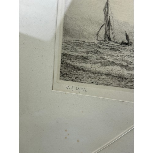 408 - WILLIAM LIONEL WYLLIE (1851-1931) AN ETCHING ON PAPER DEPICTING SAILBOATS, 

Signed. 

20cm x 25cm

... 