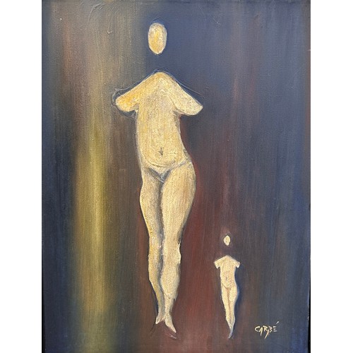 245 - AN OIL ON CANVAS PAINTING DEPICTING TWO FIGURES, 

61cm x 45cm

Framed 80cm x 64cm