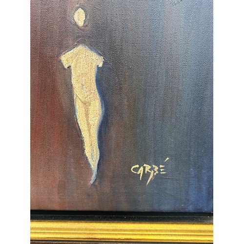 245 - AN OIL ON CANVAS PAINTING DEPICTING TWO FIGURES, 

61cm x 45cm

Framed 80cm x 64cm