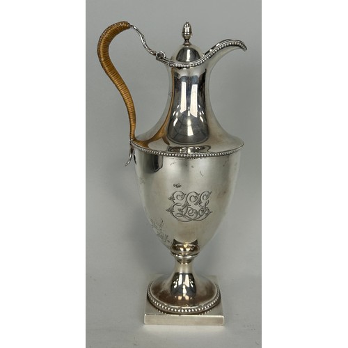 148A - A GEORGE III SILVER COFFEE POT CIRCA 1776-78 WITH MARKS FOR ROBERT MAKEPEACE AND RICHARD CARTER, 

W... 