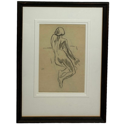 200 - SAMUEL PEPLOE (SCOTTISH 1871-1935): A PENCIL DRAWING ON PAPER DEPICTING A NUDE LIFE MODEL,

35cm x 2... 