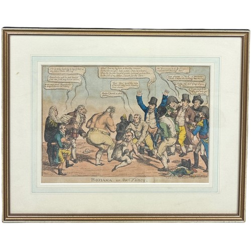 361 - BOXING / PUGILIST INTEREST: CHARLES WILLIAMS (ACTIVE 1796-1830): A SATIRICAL PRINT 'BOXIANA OR THE F... 