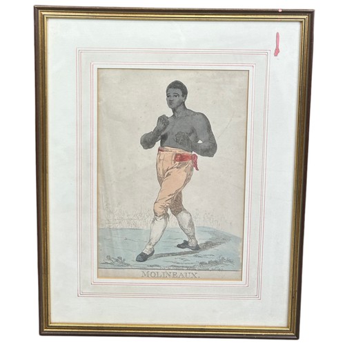 362 - BOXING / PUGILIST INTEREST: AFTER ROBERT DIGHTON (1752-1814): A HAND COLOURED ENGRAVED PORTRAIT OF B... 