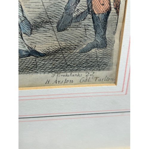 363 - BOXING / PUGILIST INTEREST: ROBERT ISAAC CRUIKSHANK (1789-1856): A HAND COLOURED BOXING PRINT,

Publ... 