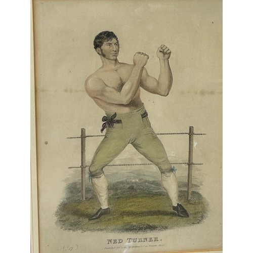 372 - BOXING / PUGILIST INTEREST: A SET OF THREE COLOURED PRINTS (3), 

'John Gully' after H.Pugh and J.Lo... 