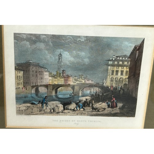 382 - AFTER DAVID ROBERTS RA (1796-1864): A HAND COLOURED ENGRAVING TITLED 'SUEZ 1869', 

49cm x 32cm 

Mo... 