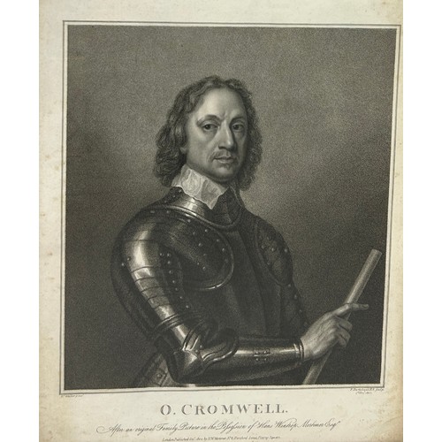 384 - F. BARTOLOZZI: AN ENGRAVING DEPICTING OLIVER CROMWELL, 

Published H.W. Mortimer, London, 1802. 

48... 