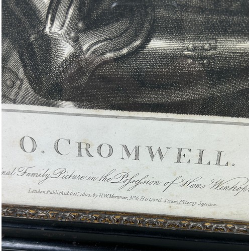 384 - F. BARTOLOZZI: AN ENGRAVING DEPICTING OLIVER CROMWELL, 

Published H.W. Mortimer, London, 1802. 

48... 