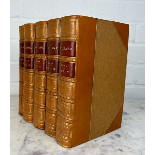 376 - PIERCE EGAN: 'BOXIANA' LEATHER BOUND IN FIVE VOLUMES (5), 

Published by Sherwood, Neely And Jones, ... 