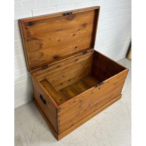 448 - A PINE BLANKET BOX,

86cm x 50cm x 50cm