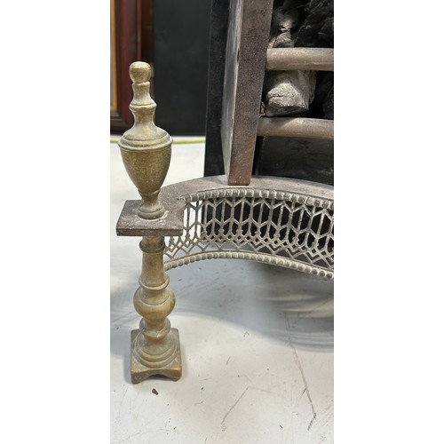 500 - A NEAR PAIR OF GEORGE III STYLE FIRE GRATES (2), 

Largest 67cm x 60cm x 30cm 

With pipe and tap.