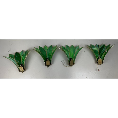 592 - A SET OF FOUR CHRISTOPHER WRAY LEAF WALL LIGHTS (4)

40cm x 33cm 

Good condition except one with li... 