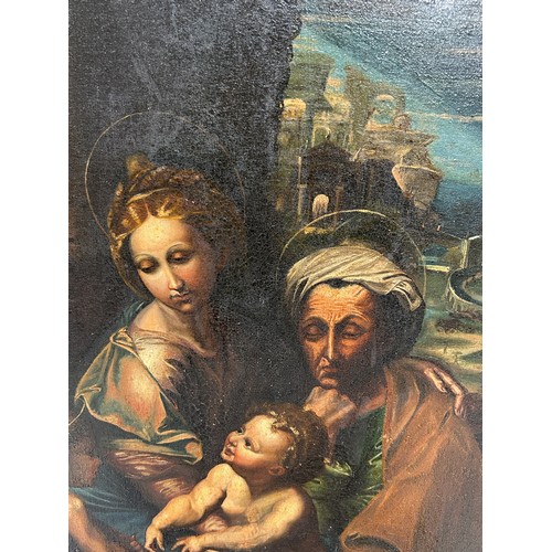 223 - AFTER GUIDO RENI (ITALIAN 1575-1642) AN OIL ON CANVAS PAINTING DEPICTING THE MADONNA WITH CHRIST, 

... 