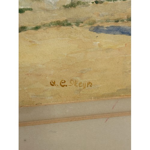 277 - ADOLF CAMPBELL MEYER (1866-1919): A PAIR OF WATERCOLOUR PAINTINGS ON PAPER 'ARAB DESERT VILLAGE SCEN... 