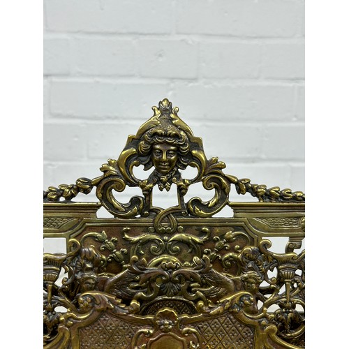 516 - A LOUIS XVI STYLE BRASS INKWELL, 

29cm x 23cm x 23cm