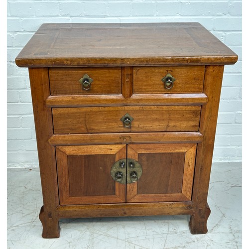 449 - A 19TH CENTURY CHINESE WALNUT COFFER, 

80cm x 74cm x 48cm 

Purchased from Altfield, Hong Kong.