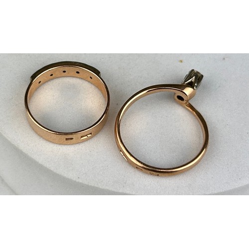 184 - TWO 14CT GOLD RINGS WITH SMALL DIAMONDS

Weight: 6.3gms