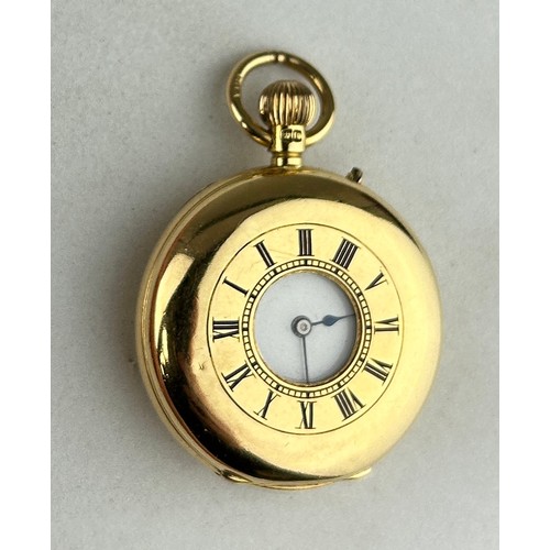 180 - AN 18CT GOLD POCKET WATCH LABELLED 'MANOAH RHODES AND SONS', 

Weight: 32gms