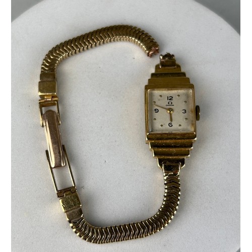 183 - AN OMEGA GOLD LADIES WRISTWATCH,

Weight 26gms