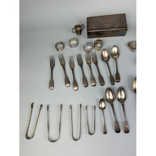 162 - A COLLECTION OF SILVER, 

Weight: 1538gms (excluding box and weighted tazza)