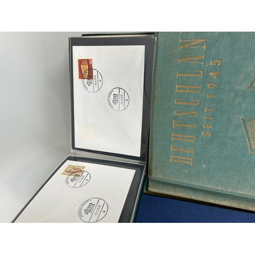 588 - A COLLECTION OF DEUTSCHLAND STAMPS AND FIRST DAY COVERS HOUSED IN ALBUMS (QTY)