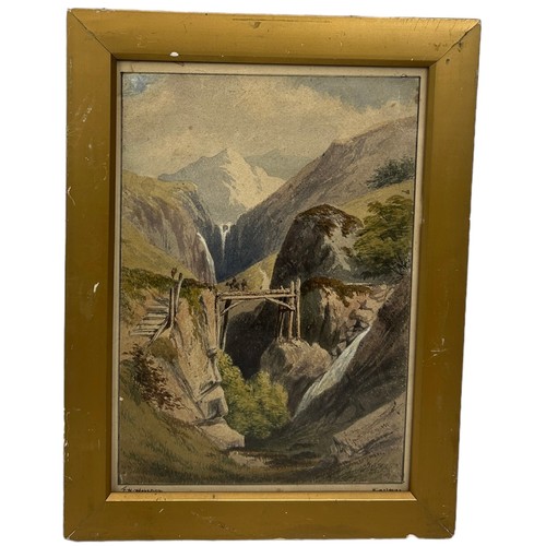 270 - FREDERICK WILLIAM WOLEDGE: A WATERCOLOUR PAINTING ON PAPER 'HIMALAYAN LANDSCAPE',

33cm x 22cm