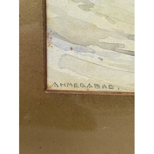 281 - ERNEST GEORGE (1839-1922): A 19TH CENTURY WATERCOLOUR PAINTING ON PAPER 'AHMEDABAD': AN INDIAN VIEW ... 