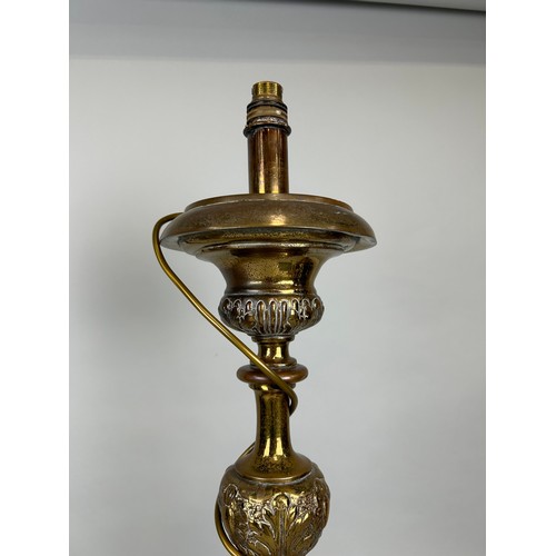 464 - A PAIR OF ECCLESIASTICAL BRASS CANDLESTICKS (2)