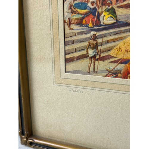 393 - JOHN WRIGHT: A PAIR OF LITHOGRAPHS DEPICTING VIEWS OF INDIA (2), 

33cm x 16cm each. 

Mounted in fr... 