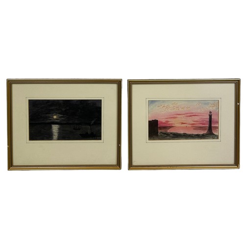 323 - A PAIR OF WATERCOLOUR PAINTINGS ON PAPER DEPICTING VIEWS IN MALTA, 

20cm x 12cm each. 

Mounted in ... 