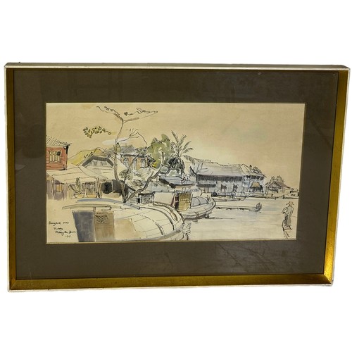 288 - TEDDY MILINGTON-DRAKE (1932-1994): A WATERCOLOUR DEPICTING BANGKOK, THAILAND, 

Signed and dated 195... 