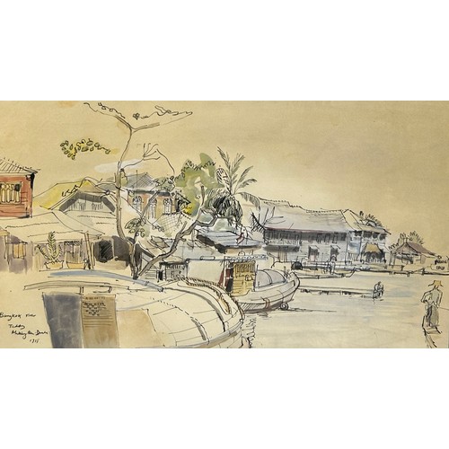 288 - TEDDY MILINGTON-DRAKE (1932-1994): A WATERCOLOUR DEPICTING BANGKOK, THAILAND, 

Signed and dated 195... 