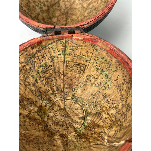 110B - POCKET GLOBE: A CORRECT POCKET GLOBE WITH NEW INSTALLATIONS BY HALLEY AND CO CIRCA LATE 18TH CENTURY... 