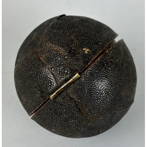 110B - POCKET GLOBE: A CORRECT POCKET GLOBE WITH NEW INSTALLATIONS BY HALLEY AND CO CIRCA LATE 18TH CENTURY... 