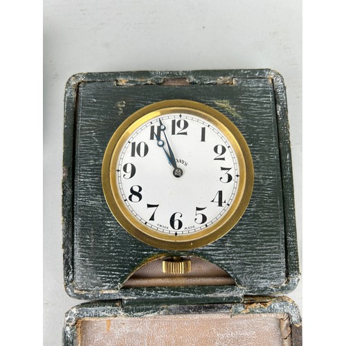 187B - A COLLECTION OF WATCHES AND CLOCKS ALONG WITH A COIN,