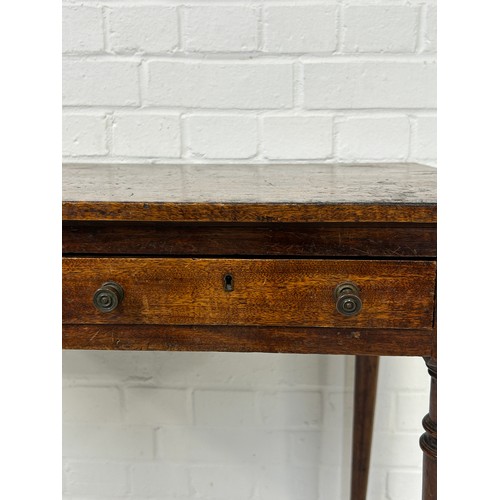 428 - A 19TH CENTURY MAHOGANY WRITING TABLE,

79cm x 70cm x 45cm