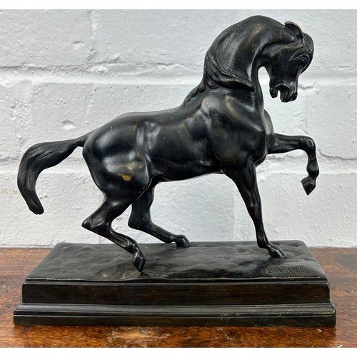 441A - AFTER ANTOINE-LOUIS BARYE (FRENCH 1795-1875): A BRONZE SCULPTURE 'CHEVAL A LA TURC', 

18cm x 18cm x... 