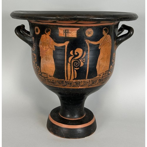 5 - AN APULIAN POTTERY BELL KRATER ATTRIBUTED TO THE BARLETTA PAINTER CIRCA 4TH CENTURY BC, 

37.8cm H x... 