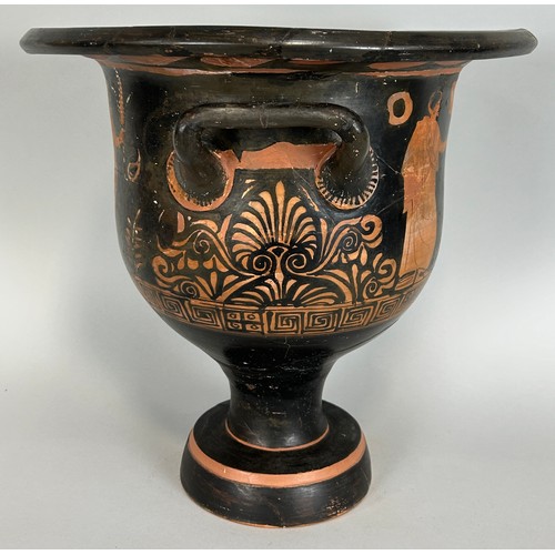 5 - AN APULIAN POTTERY BELL KRATER ATTRIBUTED TO THE BARLETTA PAINTER CIRCA 4TH CENTURY BC, 

37.8cm H x... 