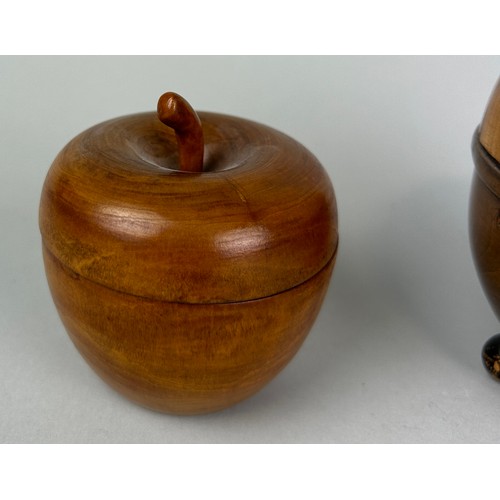 27 - TWO TREEN BOXES, 

Largest 11cm x 9cm