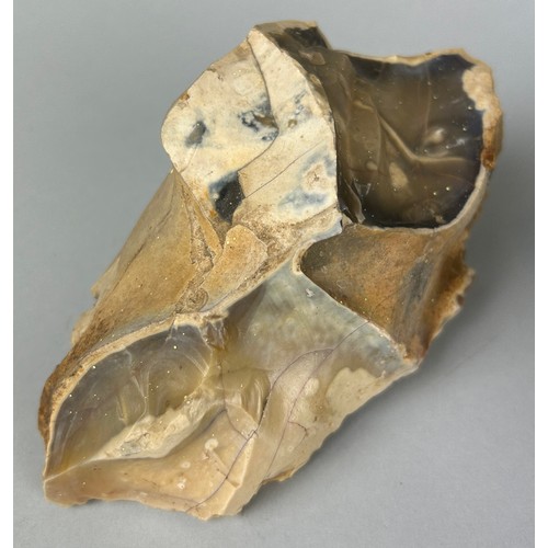 184 - A PAIR OF LARGE ANCIENT ROCK FLINTS, 

Largest 13cm L