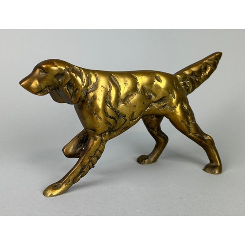 234 - A BRONZE SCULPTURE OF A LABRADOR DOG, 

23cm x 13cm