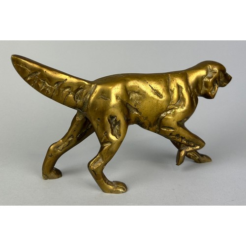 234 - A BRONZE SCULPTURE OF A LABRADOR DOG, 

23cm x 13cm