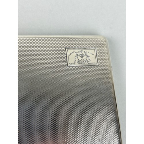 147 - A SILVER CIGARETTE CASE, 

Weight: 206gms