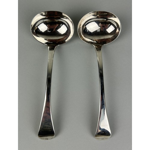 149A - A PAIR OF GEORGIAN SILVER SOUP SPOONS, 

Weight 119gms