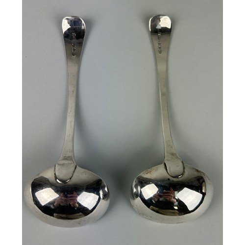 149A - A PAIR OF GEORGIAN SILVER SOUP SPOONS, 

Weight 119gms